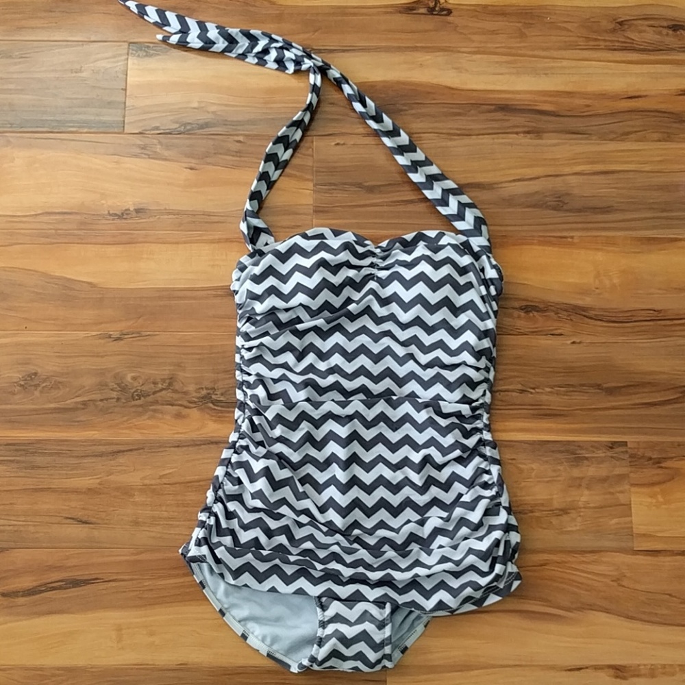 One peice Chevron swim suit